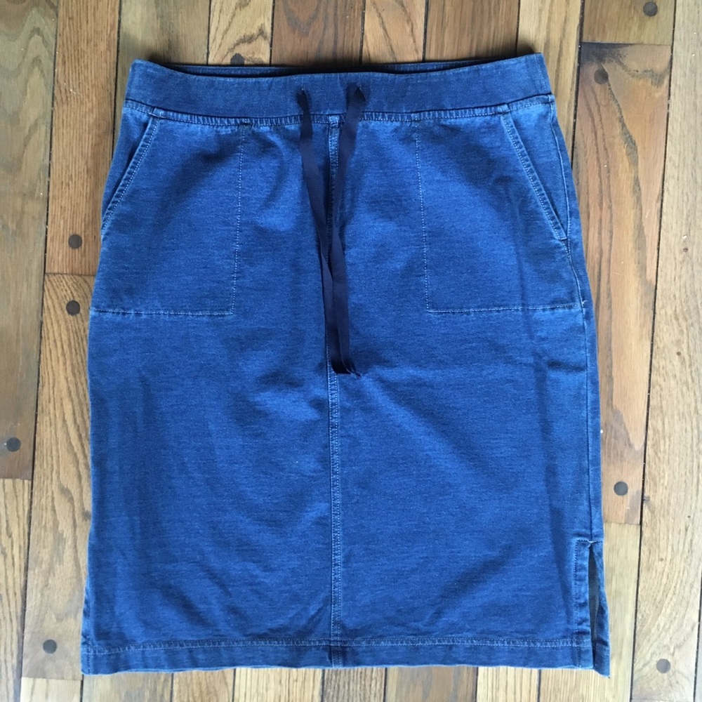 J. Jill Blue cotton pencil skirt XS NWT!